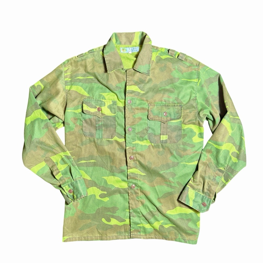 Vietnamese Military TCHC Camo Field Shirt Green Camouflage Size 8 Uniform
